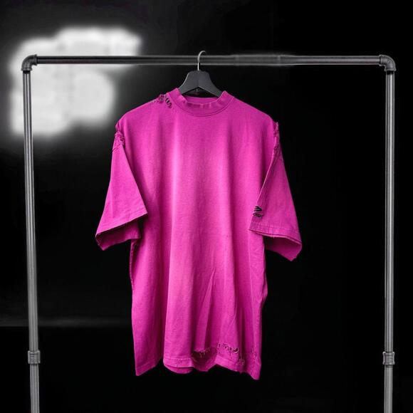 Balenciaga 3B Sport Embroidered Vintage T-Shirt - Picture 1 of 5